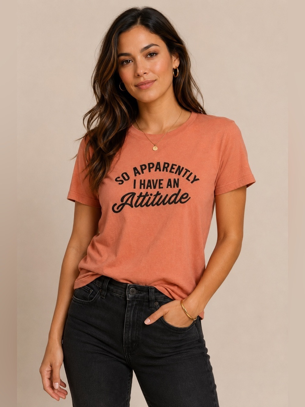 Apparently Apparently I Have an Attitude T-Shirt. Funny, Sarcasm, Graphic. Lg